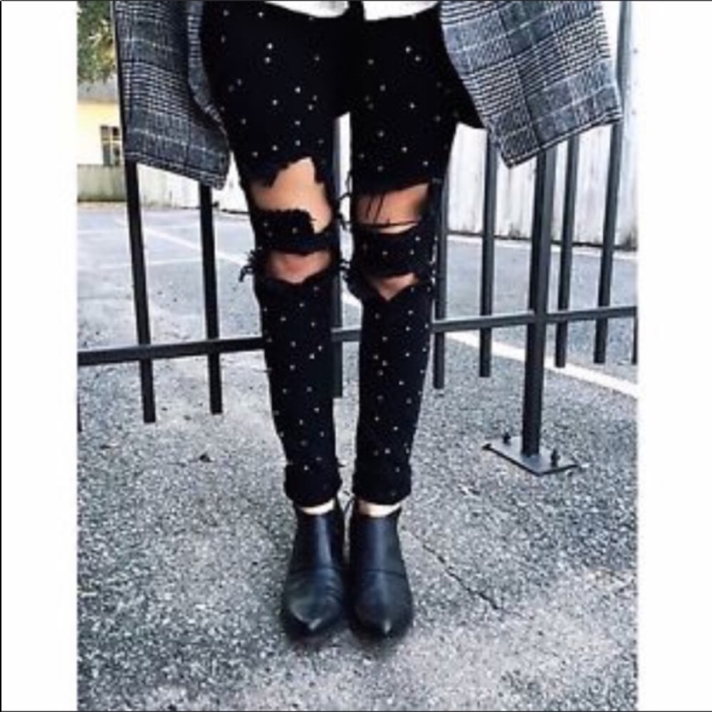 LF Carmar distressed rhinestone boyfriend jeans - Picture 2 of 8